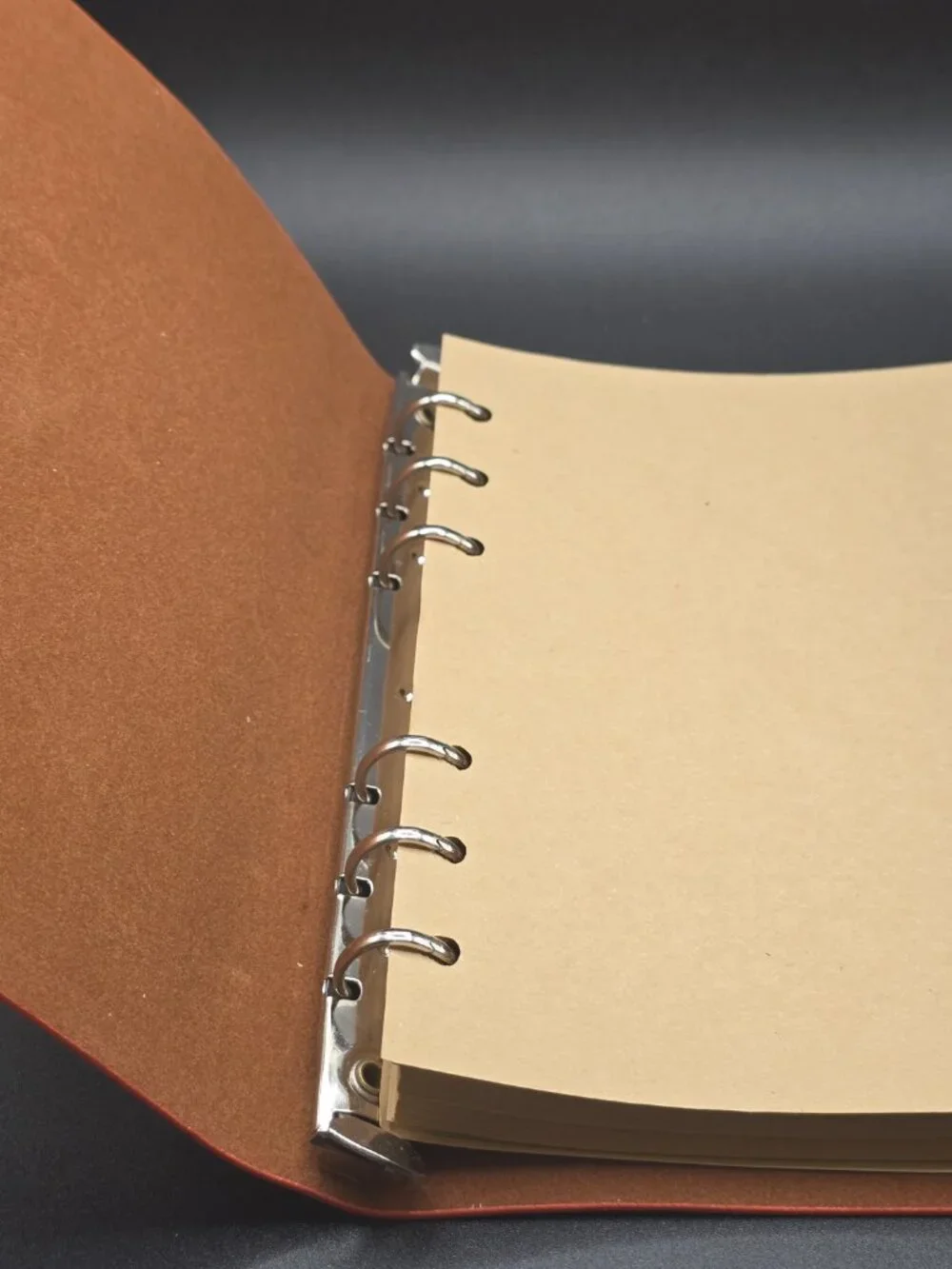 Orange Faux Leather Journal | Strawberry Quartz Star & Rose Quartz Tumble